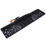 European Car License Plate Frame Rear View Camera, Size: 52.8cm x 12.6cm(Black)