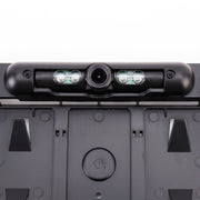 European Car License Plate Frame Rear View Camera, Size: 52.8cm x 12.6cm(Black)