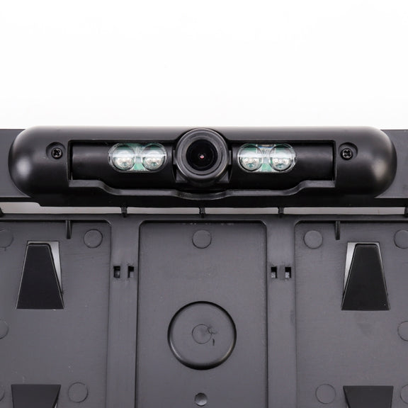 European Car License Plate Frame Rear View Camera, Size: 52.8cm x 12.6cm(Black)
