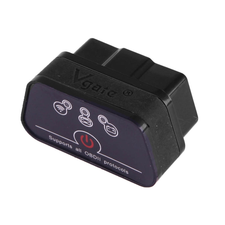 High Quality Super Mini Vgate iCar2 ELM327 OBDII WiFi Car Scanner Tool, Support Android & iOS (Black Black)