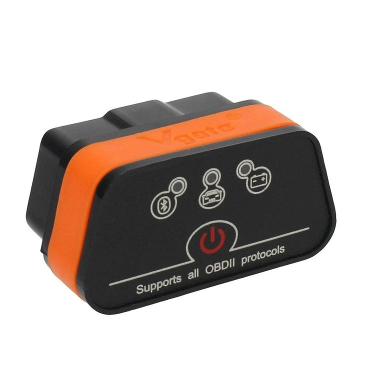 High Quality Super Mini Vgate iCar2 ELM327 OBDII WiFi Car Scanner Tool, Support Android & iOS(Black+Orange)