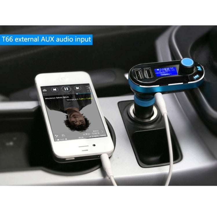 Bluetooth Tacking Handsfree Car Kit FM Transmitter with Remote Control, 2.1A Dual Car Charger, For iPhone, Galaxy, Sony, Lenovo, HTC, Huawei, and other Smartphones