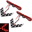 14 LED 3528 SMD Arrows Light for Car Side Mirror Turn Signal, Pairs(Red Light) - Arrow Turn Lights by PMC TechLife | Online Shopping South Africa | PMC TechLife | Buy Now Pay Later Mobicred
