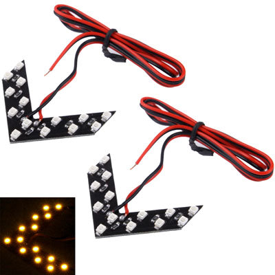 14 LED 3528 SMD Arrows Light for Car Side Mirror Turn Signal (Pairs)