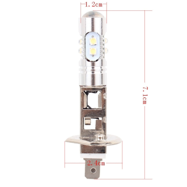 H1 50W 600LM 5500K  White Light 10 SMD-2828-LEDs Car Foglight , Constant Current , DC12-24V(White Light)