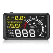 X3 Bluetooth 5.5 inch Car OBDII / EUOBD HUD Vehicle-mounted Head Up Display Security System, Support Speed & Fuel Consumption, Overspeed Alarm, Water Temperature, etc(Black)