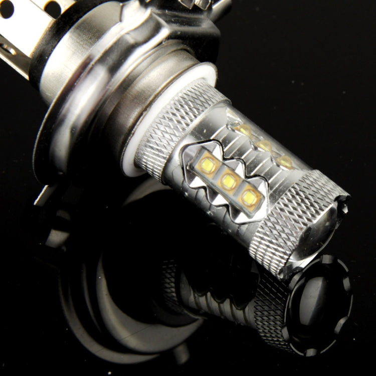 H4 80W White 16 LED Fog Light for Vehicles, DC 12V