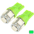 T10 Green 5 LED 5050 SMD Car Signal Light Bulb (Pair)(Green) - Clearance Lights by PMc TechLife | Online Shopping South Africa | PMc TechLife | Buy Now Pay Later Mobicred