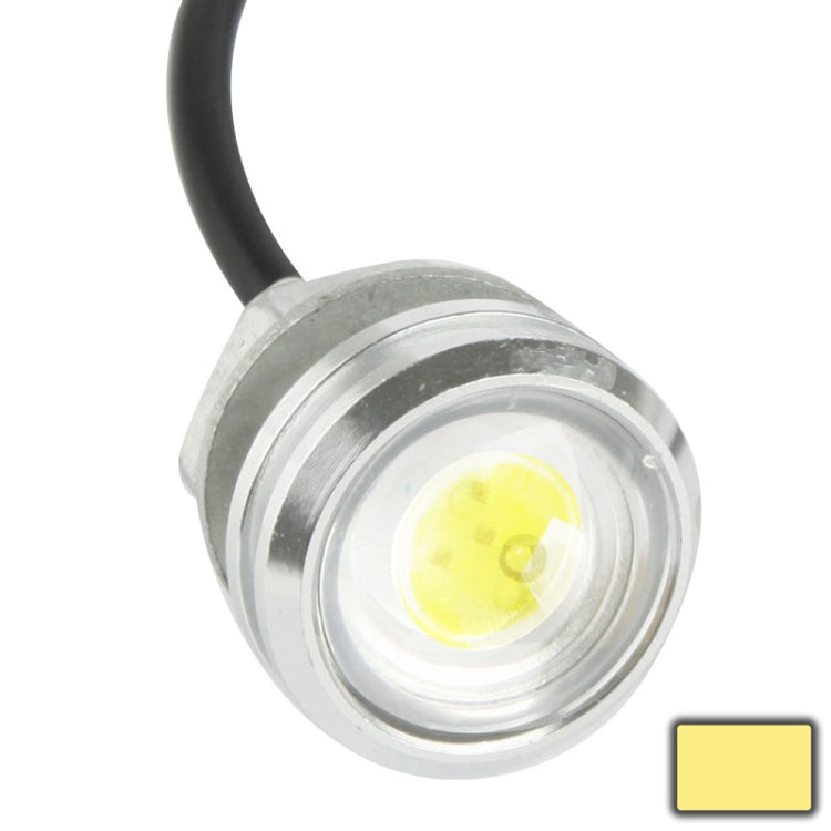 3W Water-resistant Eagle Eye Light Warm White LED Light for Vehicles, Cable Length: 60cm(Silver)