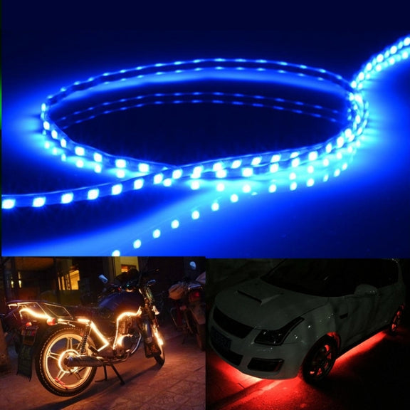 5 PCS Flow Style 45 LED 3528 SMD Water-resistant Flexible Car Strip Light for Car Decoration, DC 12V, Length: 45cm