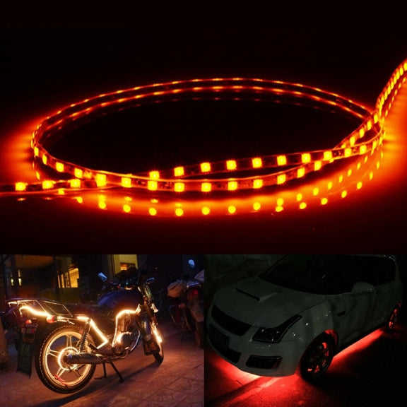 5 PCS Flow Style 45 LED 3528 SMD Water-resistant Flexible Car Strip Light for Car Decoration, DC 12V, Length: 45cm