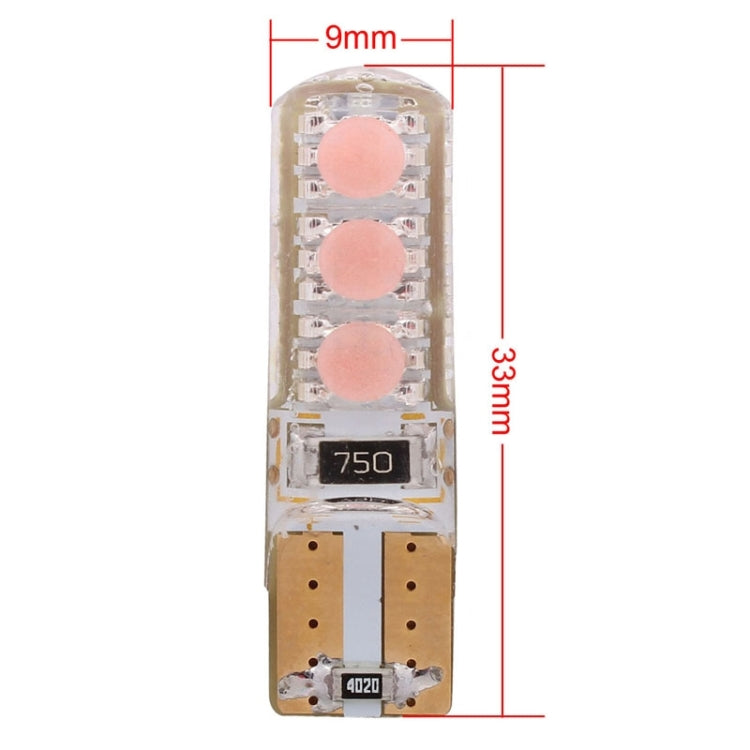 10 PCS T10 3W 300LM Silicone 6 LED SMD 5050 Car Clearance Lights Lamp, DC 12V