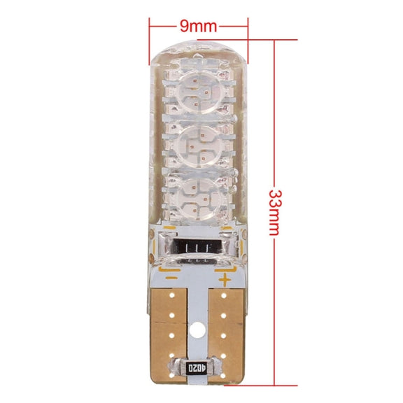 10 PCS T10 3W 300LM Silicone 6 LED SMD 5050 Car Clearance Lights Lamp, DC 12V