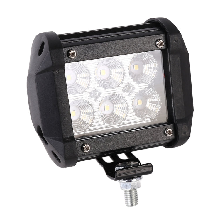 18W  6 LED White Light Floodlight Engineering Lamp / Water-resistant IP67 SUVs Light, DC 10-30V(Black)