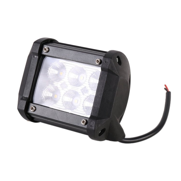 18W  6 LED White Light Floodlight Engineering Lamp / Water-resistant IP67 SUVs Light, DC 10-30V(Black)