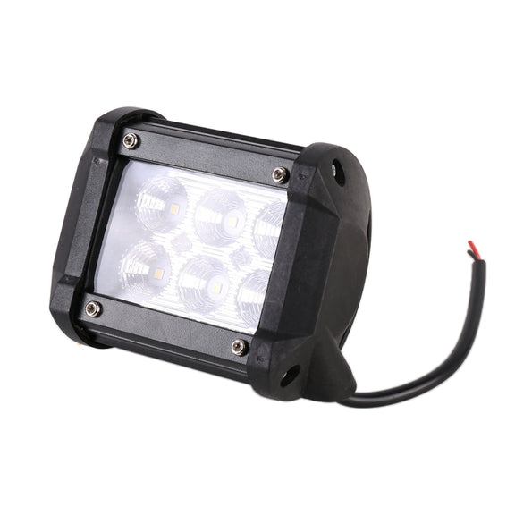 18W  6 LED White Light Floodlight Engineering Lamp / Water-resistant IP67 SUVs Light, DC 10-30V(Black)