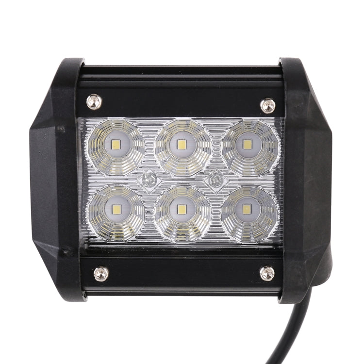 18W  6 LED White Light Floodlight Engineering Lamp / Water-resistant IP67 SUVs Light, DC 10-30V(Black)