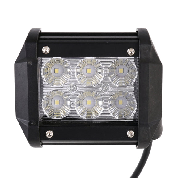 18W  6 LED White Light Floodlight Engineering Lamp / Water-resistant IP67 SUVs Light, DC 10-30V(Black)