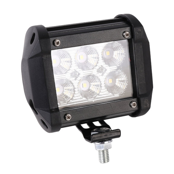18W  6 LED White Light Floodlight Engineering Lamp / Water-resistant IP67 SUVs Light, DC 10-30V(Black)
