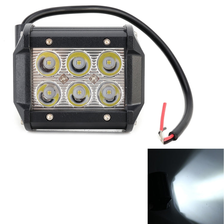 18W 6 LED White Light Condenser Engineering Lamp / Water-resistant IP67 SUVs Light, DC 10-30V(Black)