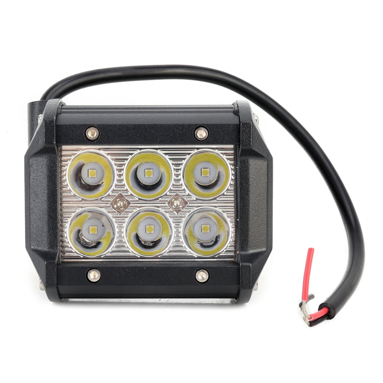18W 6 LED White Light Condenser Engineering Lamp / Water-resistant IP67 SUVs Light, DC 10-30V(Black)