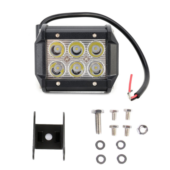 18W 6 LED White Light Condenser Engineering Lamp / Water-resistant IP67 SUVs Light, DC 10-30V(Black)