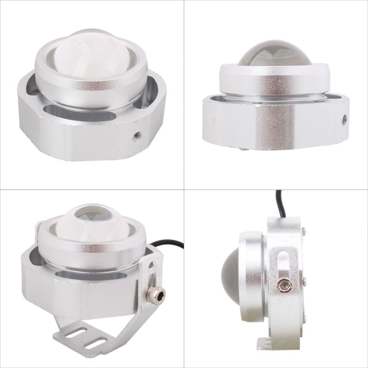 10W 500LM White Light 6500K COB LED Wired Hexagon Eagle Eyes Car Fog Lamp,Wire Length:35cm, DC 12-24V(Silver)