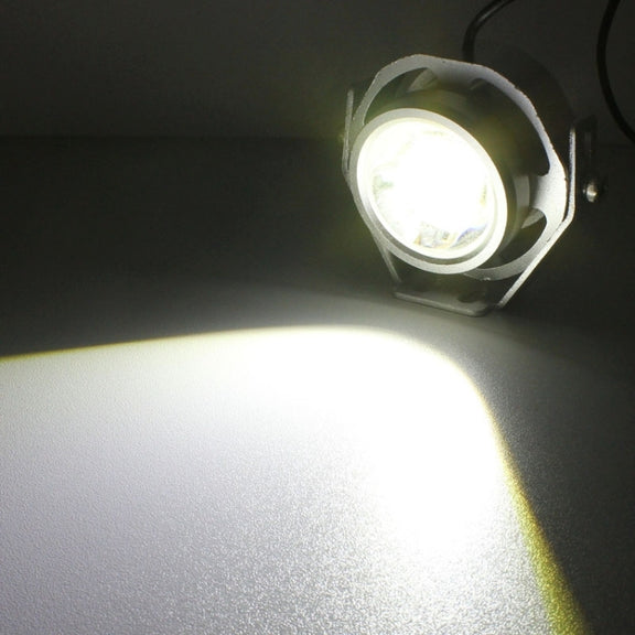 10W 500LM White Light 6500K COB LED Wired Hexagon Eagle Eyes Car Fog Lamp,Wire Length:35cm, DC 12-24V(Silver)