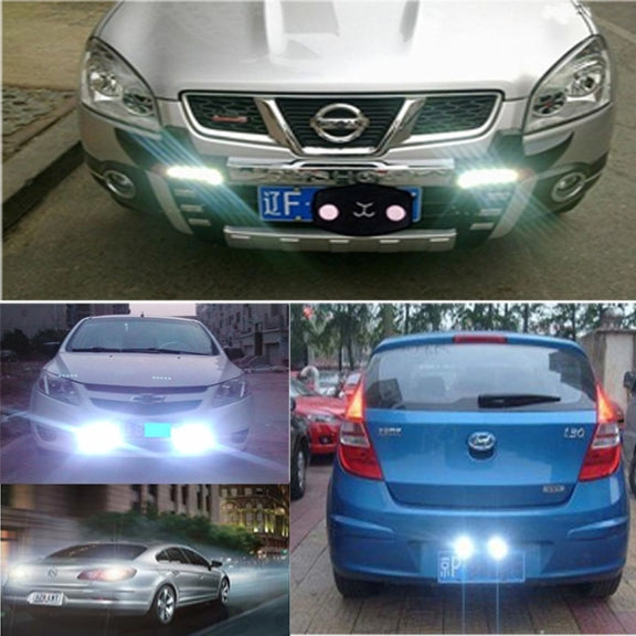 10W 500LM White Light 6500K COB LED Wired Hexagon Eagle Eyes Car Fog Lamp,Wire Length:35cm, DC 12-24V(Silver)