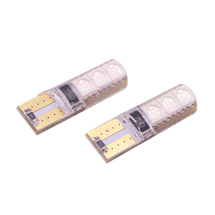2 PCS T10 2W 120-140LM 6 LED Ice Blue 5050 LED Brake Light for Vehicles, DC12V