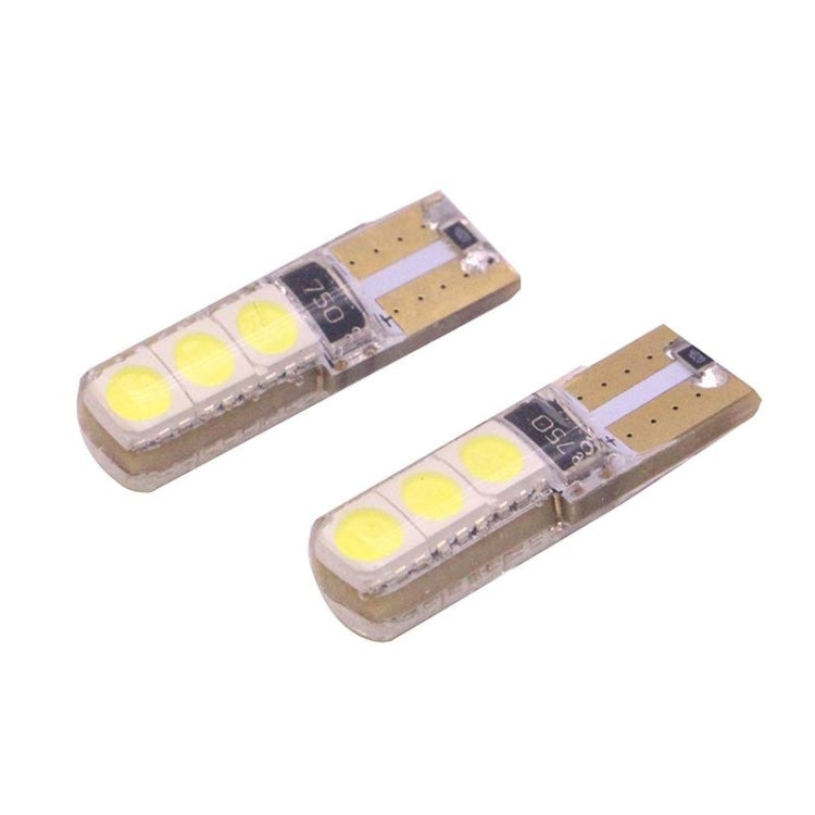 2 PCS T10 2W 120-140LM 6 LED Ice Blue 5050 LED Brake Light for Vehicles, DC12V