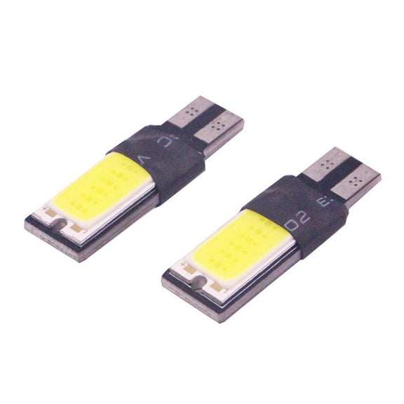 2 PCS T10 3W 160-180LM 2 LED Ice Blue COB LED Decode Car Clearance Lights Lamp, DC12V