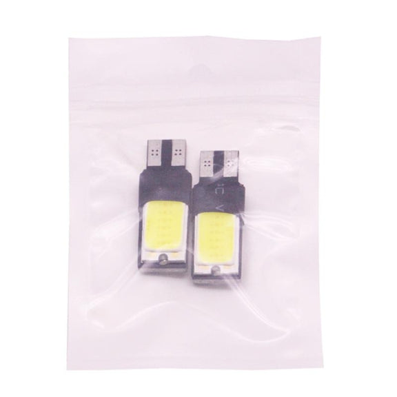 2 PCS T10 3W 160-180LM 2 LED Ice Blue COB LED Decode Car Clearance Lights Lamp, DC12V