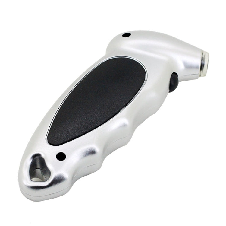 1/4 inch LCD Display Screen Digital Tire Gauge with LED Light, Pressure Range: 0-100PSI(Silver)
