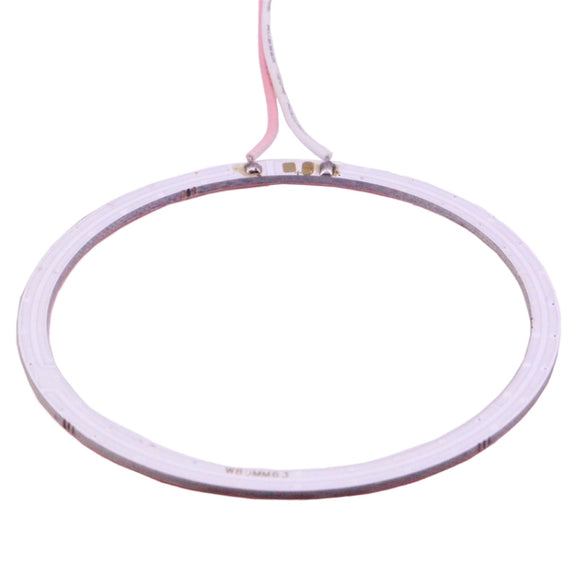 80mm 5W 180LM Angel Eyes Circles Car Headlight Pink Light COB LED Lights for Vehicles, DC 12-24V