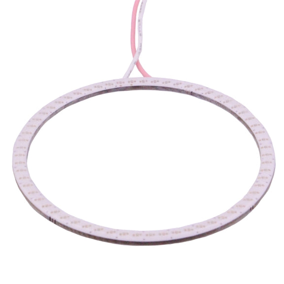80mm 5W 180LM Angel Eyes Circles Car Headlight Green Light COB LED Lights for Vehicles, DC 12-24V