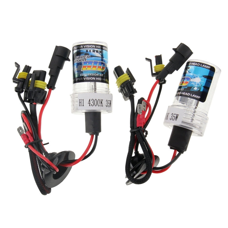 DC12V 35W H1 HID Xenon Light Single Beam Super Vision Water-resistant Head Lamp, Color Temperature: 4300K, Pack of 2