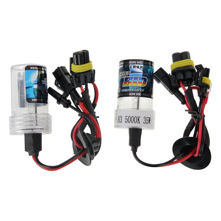 DC12V 35W H3 HID Xenon Light Single Beam Super Vision Water-resistant Head Lamp, Color Temperature: 6000K, Pack of 2
