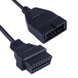 12 Pin to 16 Pin OBDII Diagnostic Cable for General Motors, Full Length: 19cm(Black) - Cables & Connectors by PMC TechLife | Online Shopping South Africa | PMC TechLife | Buy Now Pay Later Mobicred
