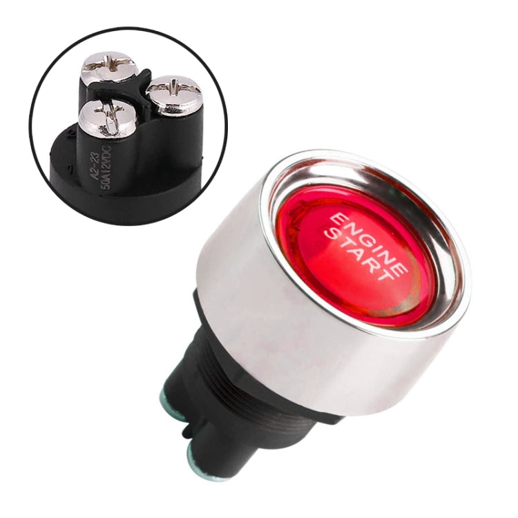 Red Light Push Start Ignition Switch for Racing Sport (DC 12V)(Red)