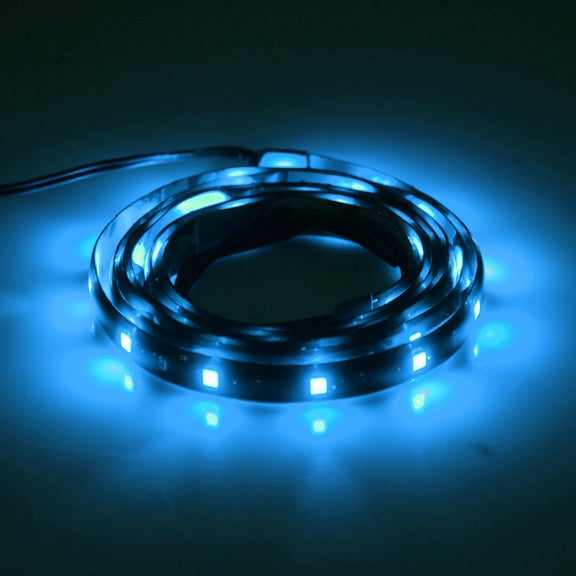 10 PCS 30cm 15 LED Water-resistant Flexible Car Strip Light, DC 12V(Ice Blue Light)