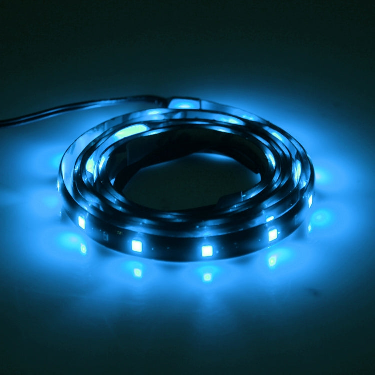 10 PCS 30cm 15 LED Water-resistant Flexible Car Strip Light, DC 12V(Ice Blue Light)