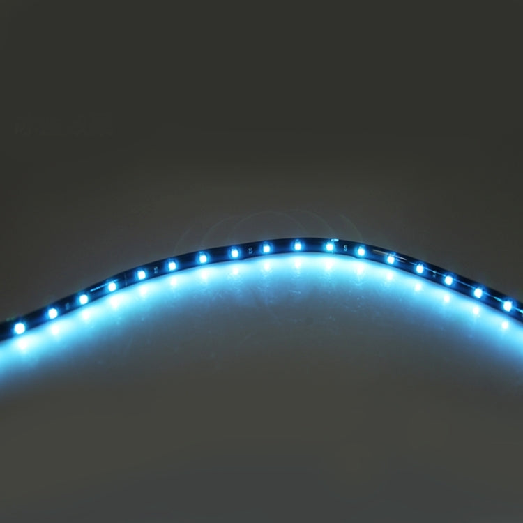 10 PCS 30cm 15 LED Water-resistant Flexible Car Strip Light, DC 12V(Ice Blue Light)