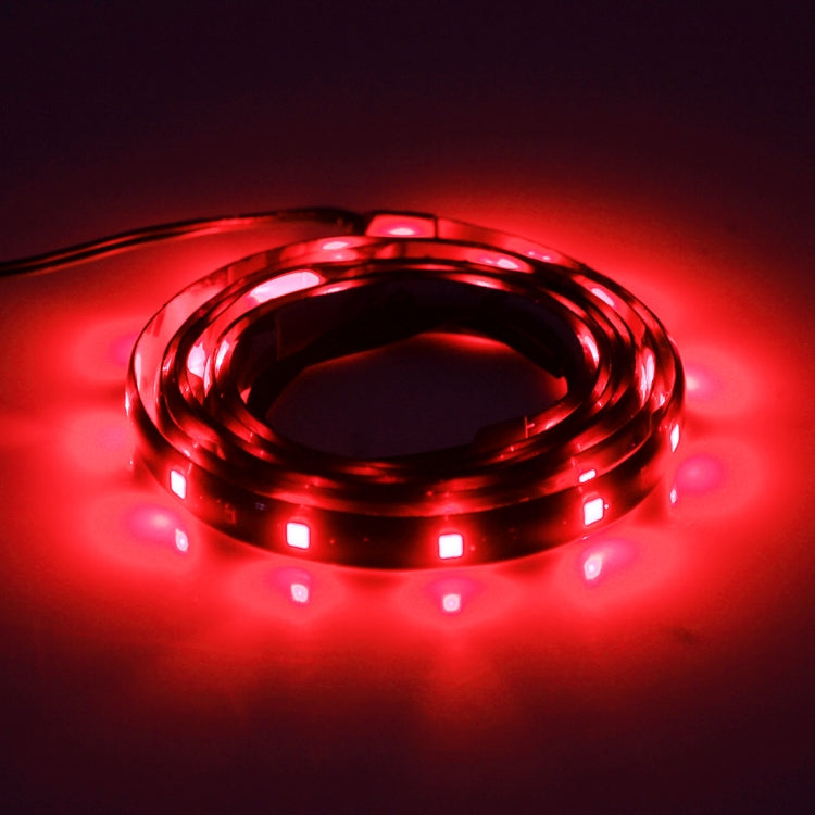 10 PCS 30cm 15 LED Water-resistant Flexible Car Strip Light, DC 12V(Red Light)
