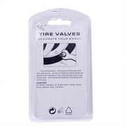 Tire Valve Caps 4 pcs with Wrench Keychain(Silver)