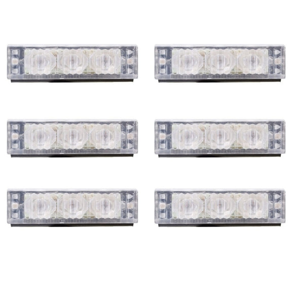 6W 450LM 6 x 3-LED Yellow Light 577nm Car Strobe Flash Warning Light Signal Lamp, DC 12V