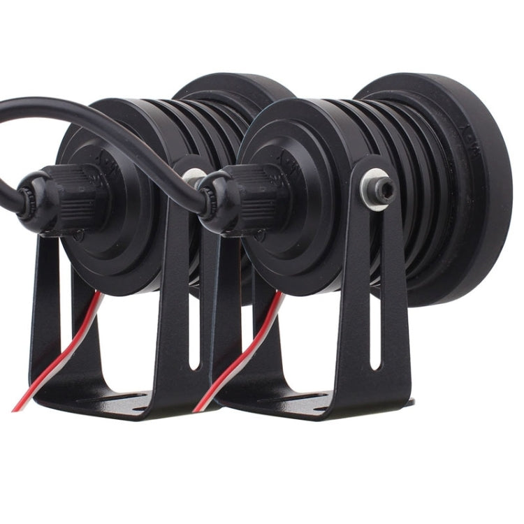 2 PCS 2.5 inch 10W 900LM White + Yellow Light 6500K Water-resistant LED Eagle Eye Light for Vehicles, DC 12V, Cable Length: 20cm(Black)
