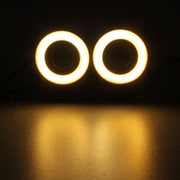 2 PCS 2.5 inch 10W 900LM White + Yellow Light 6500K Water-resistant LED Eagle Eye Light for Vehicles, DC 12V, Cable Length: 20cm(Black)