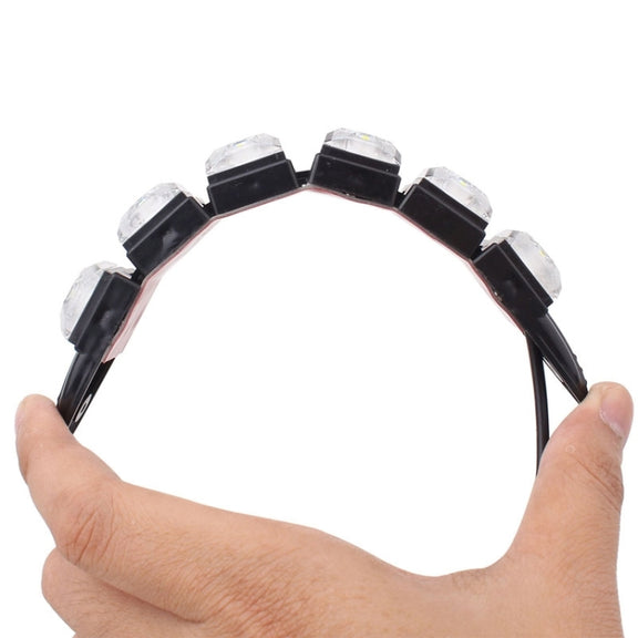MZ 3W 2 PCS 160LM 6 LED SMD 5050 Flexible Snake LED Car Daytime Running Lights, DC 12V