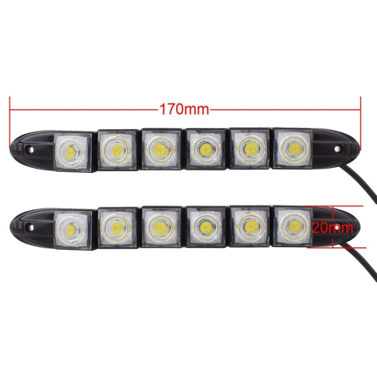 MZ 3W 2 PCS 160LM 6 LED SMD 5050 Flexible Snake LED Car Daytime Running Lights, DC 12V